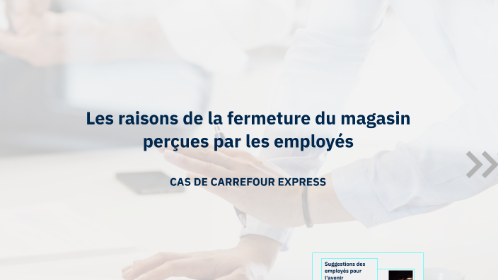 Les raisons de la fermeture du magasin perçues par les employés by ...