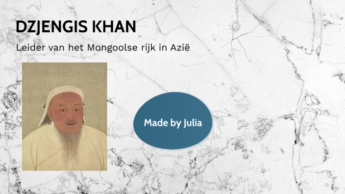 DZJENGIS KHAN by Julia Zanting