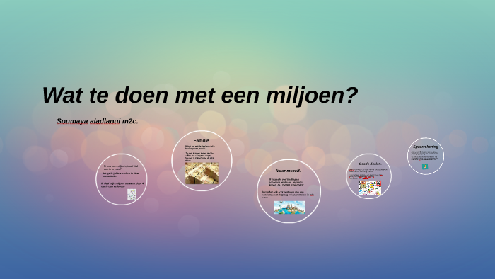 Wat te doen met een miljoen? by Soumaya3 Aladlaoui on Prezi