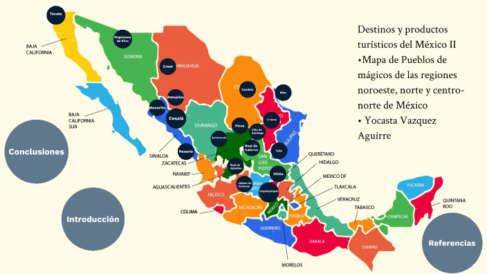 Mapa de Pueblos Mágicos: Noroeste, Norte y Centro-Norte by Pusheen . on ...