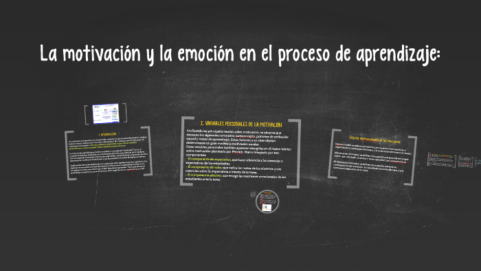La motivación y la emoción en el proceso de aprendizaje: by Andrea