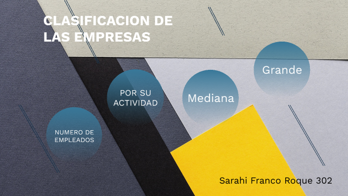 Clasificación de las empresas by Sarahi Franco Roque on Prezi