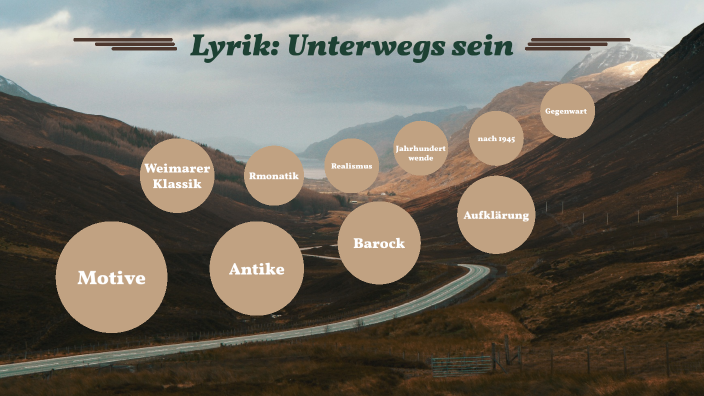 Unterwegs Sein Lyrik Von Der Romantik Bis Zur Gegenwart prezi.com