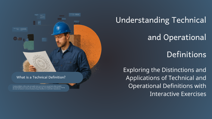 Understanding Technical and Operational Definitions by rechel pulhin on ...