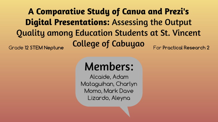 A Comparative Study. by Adam Alcaide on Prezi