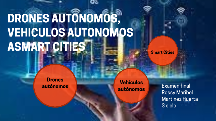 Drones Autónomos, vehículos autónomos Smart Cities by Rossy Martinez on