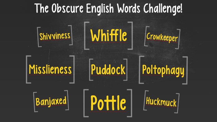 The Obscure English Words Challenge By Gemma McGee