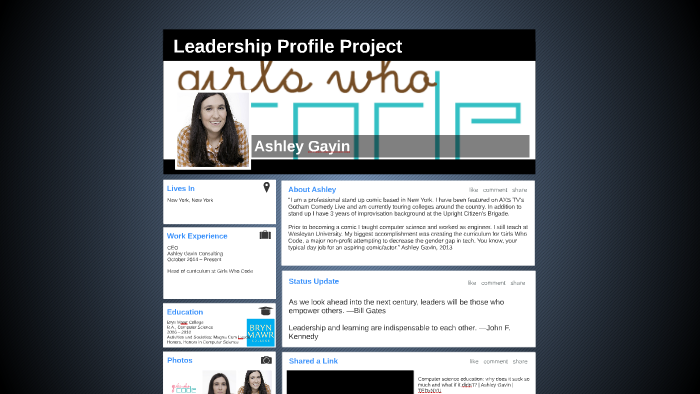 Leadership Profile Project by Meghan Campbell on Prezi