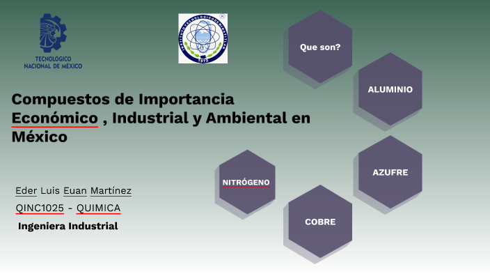 Elementos de importancia económica industrial y ambiental en México by