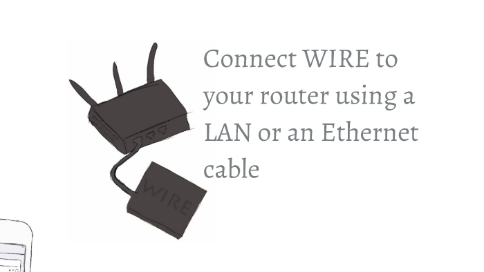Connect Wire to you router with a LAN or an Ethernet cable by Aria M on ...