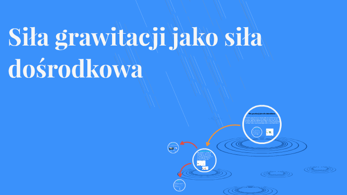 Siła grawitacji jako siła dośrodkowa by Ania Szałkiewicz on Prezi