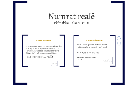 Numrat realë by Defrim Musliu on Prezi