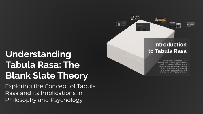 Tableau Rasa Understanding Tabula Rasa: The Blank Slate Theory by Joshua Jamieson on ...
