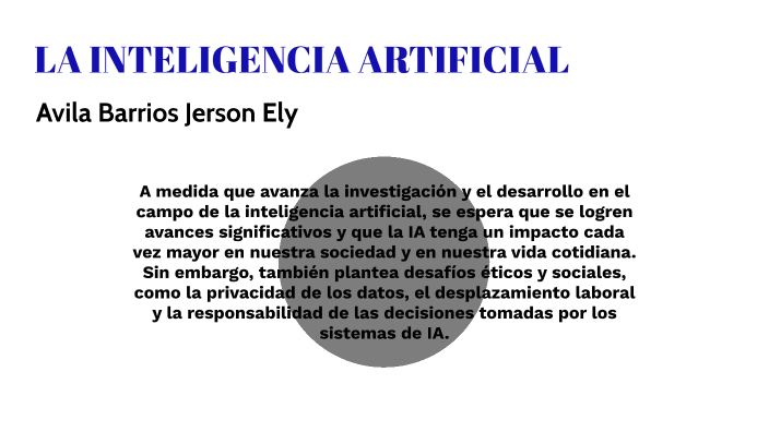 INTELIGENCIA ARTIFICIAL by Jerson Avila Barrios on Prezi