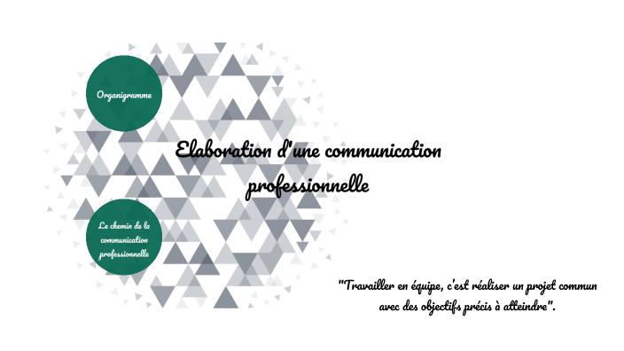 Elaboration d'une communication professionnelle by Alicia Bourdin