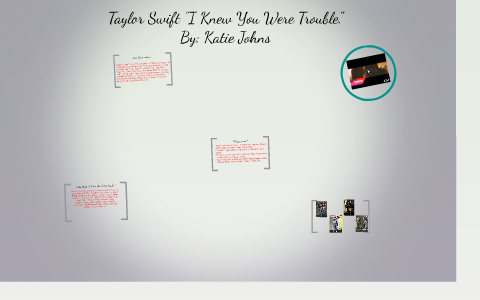 I KNEW YOU WERE TROUBLE. LYRICS by TAYLOR SWIFT: once upon a time