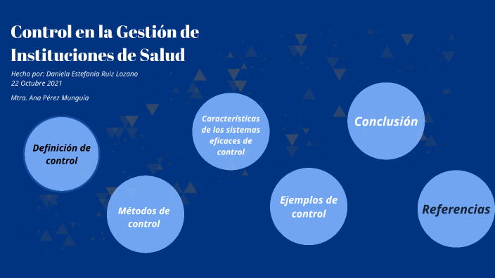 Control en la gestión de instituciones de salud by Daniela Ruiz on Prezi