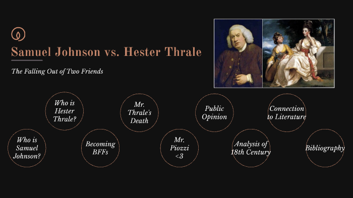 Samuel Johnson vs. Hester Thrale by Hannah Robertson on Prezi