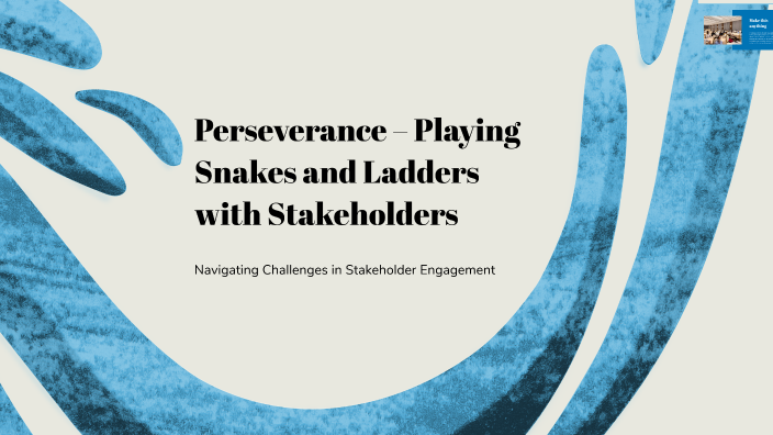 Perseverance – Playing Snakes and Ladders with Stakeholders by Karthik ...