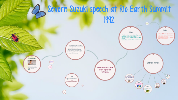 analysis of severn suzuki's speech