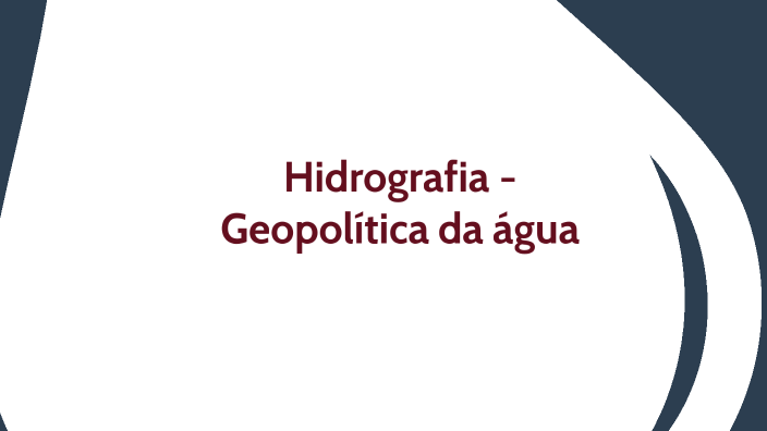 Geopolítica da água by Thiago Thiga