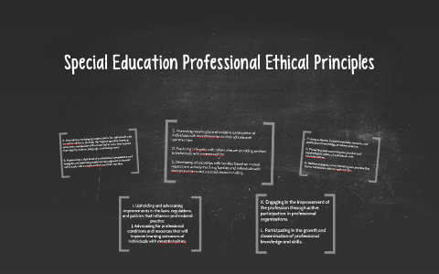 peer reviewed article on special education professional ethical principles