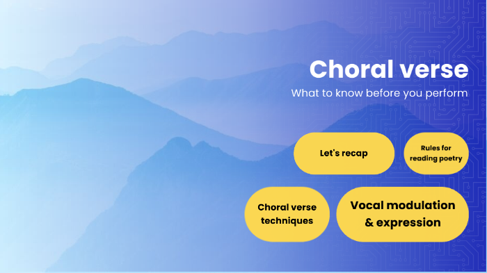 Drama: Choral verse performance by Anné La Grange on Prezi