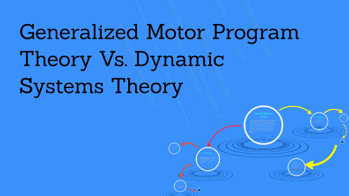 Generalized Motor Program Theory Vs. Dynamic Systems Theory by Scott ...