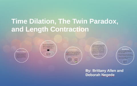 Time Dilation And Twin Paradox