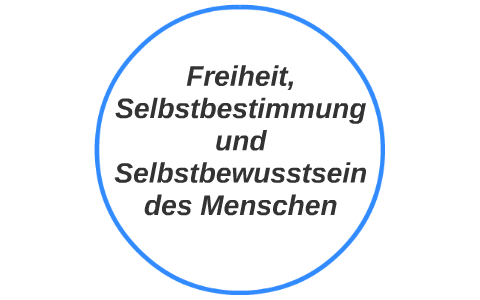 Freiheit, Selbstbestimmung Und Selbstbewusstsein Des Mensche By ...