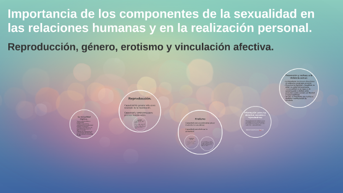 Importancia De Los Componentes De La Sexualidad En Las Relac By Thanya