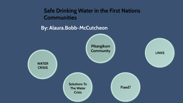 Safe Drinking Water in the First Nations Communities by Alaura ...
