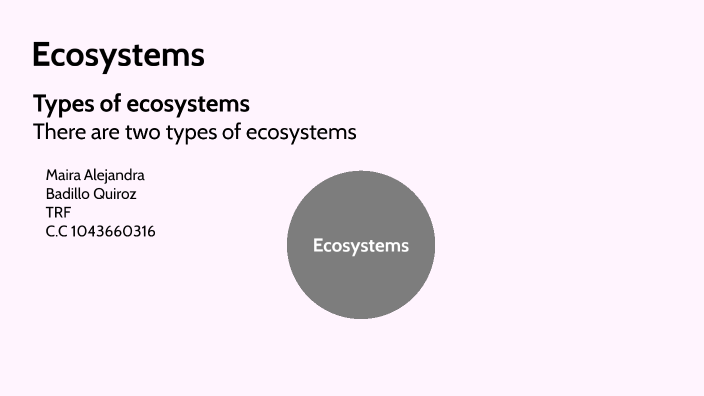 Types Of Ecosystems By Maira Alejandra Badillo Quiroz On Prezi