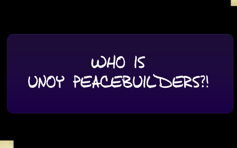 Awareness Campaign for UNOY Peacebuilders by Elise Crutzen on Prezi