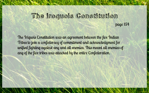 the iroquois constitution essay