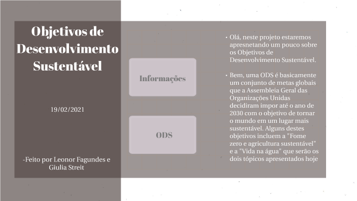 Trabalho ODS by Giulia Streit on Prezi