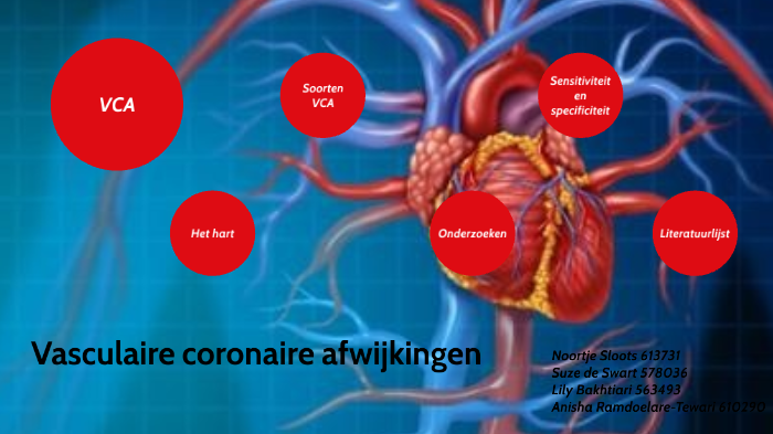 Vasculaire coronaire afwijkingen by Anisha Ramdoelare-tewari