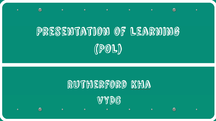 presentation of learning pol