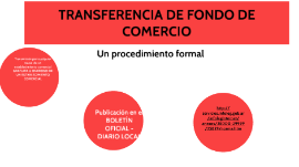Transferencia de Fondo de Comercio by MARIA LAURA IZUZQUIZA