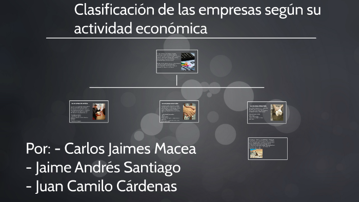 Clasificación de las empresas según su actividad económica by Carlos