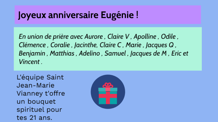 Anniversaire Eugenie By Marie Blando