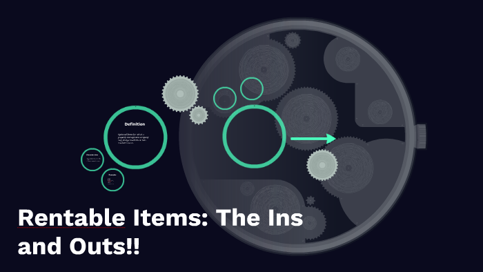 Rentable Items! Ins and Outs by Jyoti Chopra on Prezi