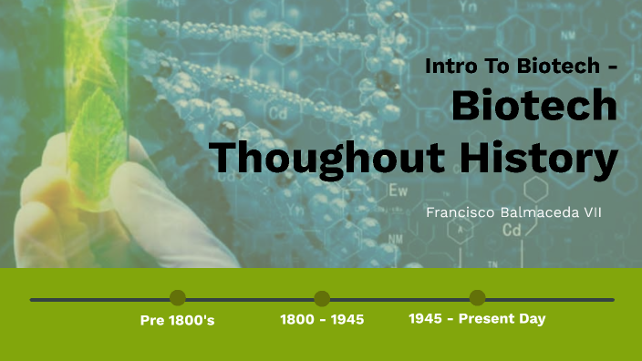 First Biotechnology History of Biotech (Pre 1800s - Present Day) by Francisco Alexander ...