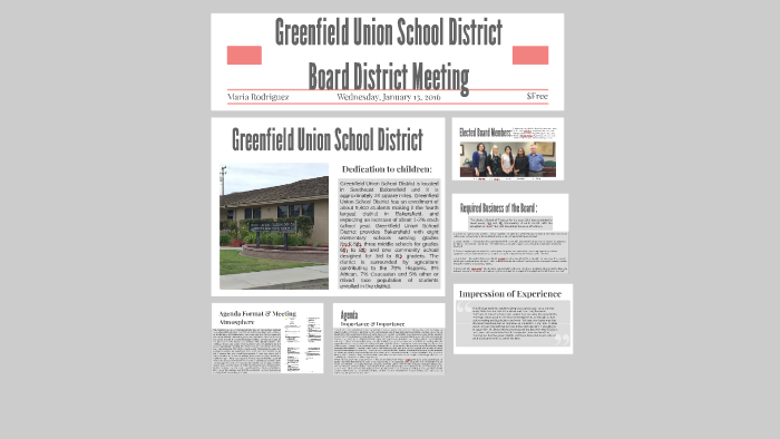 Greenfield Union School District Board District Meeting By Maria ...