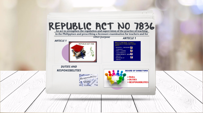 Republic Act No. 7836 By Curly Topsx On Prezi