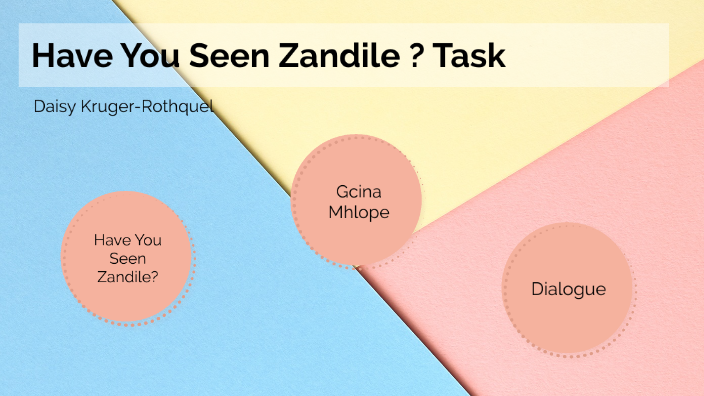 have you seen zandile essay