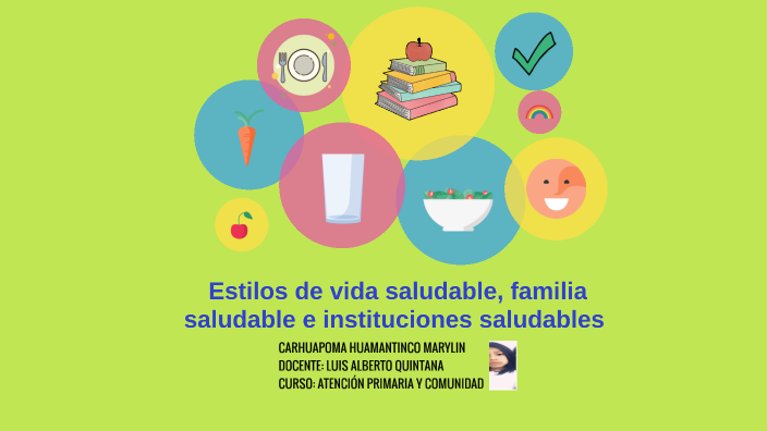 Estilos de vida saludable, familia saludable e instituciones saludables ...