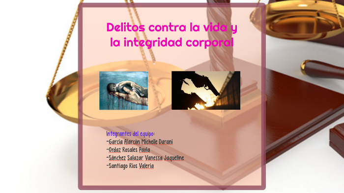 Delitos contra la vida y la integridad corporal by Valeria Santiago on