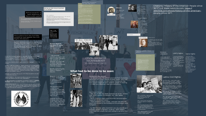 CIVIL RIGHTS MOVEMENT by HEATHER GONZALEZ on Prezi