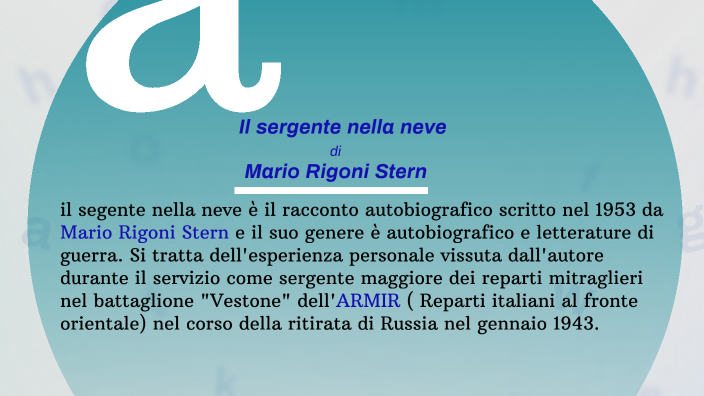 il sergente nella neve by Anastascia Eleonora Rivera Rodriguez on Prezi